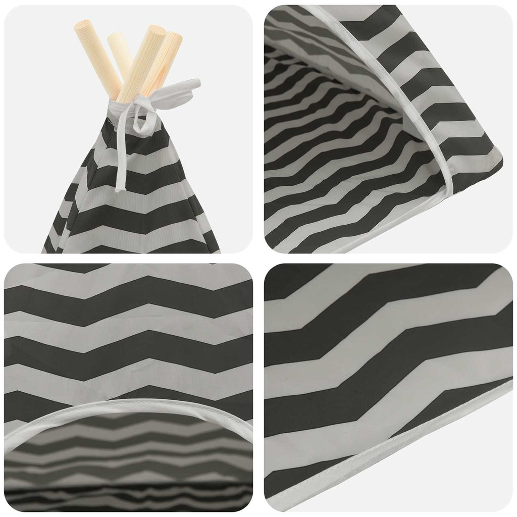 Tenda per animali con cuscino Bianco e Grigio 40 x 40 x 50 cm