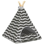 Tenda per animali con cuscino Bianco e Grigio 40 x 40 x 50 cm