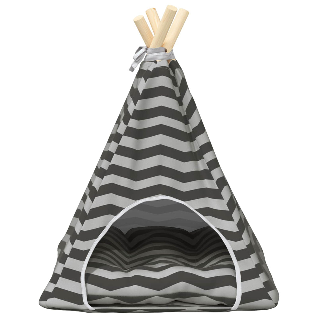 Tenda per animali con cuscino Bianco e Grigio 40 x 40 x 50 cm