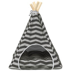 Tenda per animali con cuscino Bianco e Grigio 40 x 40 x 50 cm