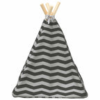 Tenda per animali con cuscino Bianco e Grigio 40 x 40 x 50 cm