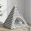 Tenda per animali con cuscino Bianco e Grigio 50 x 50 x 60 cm