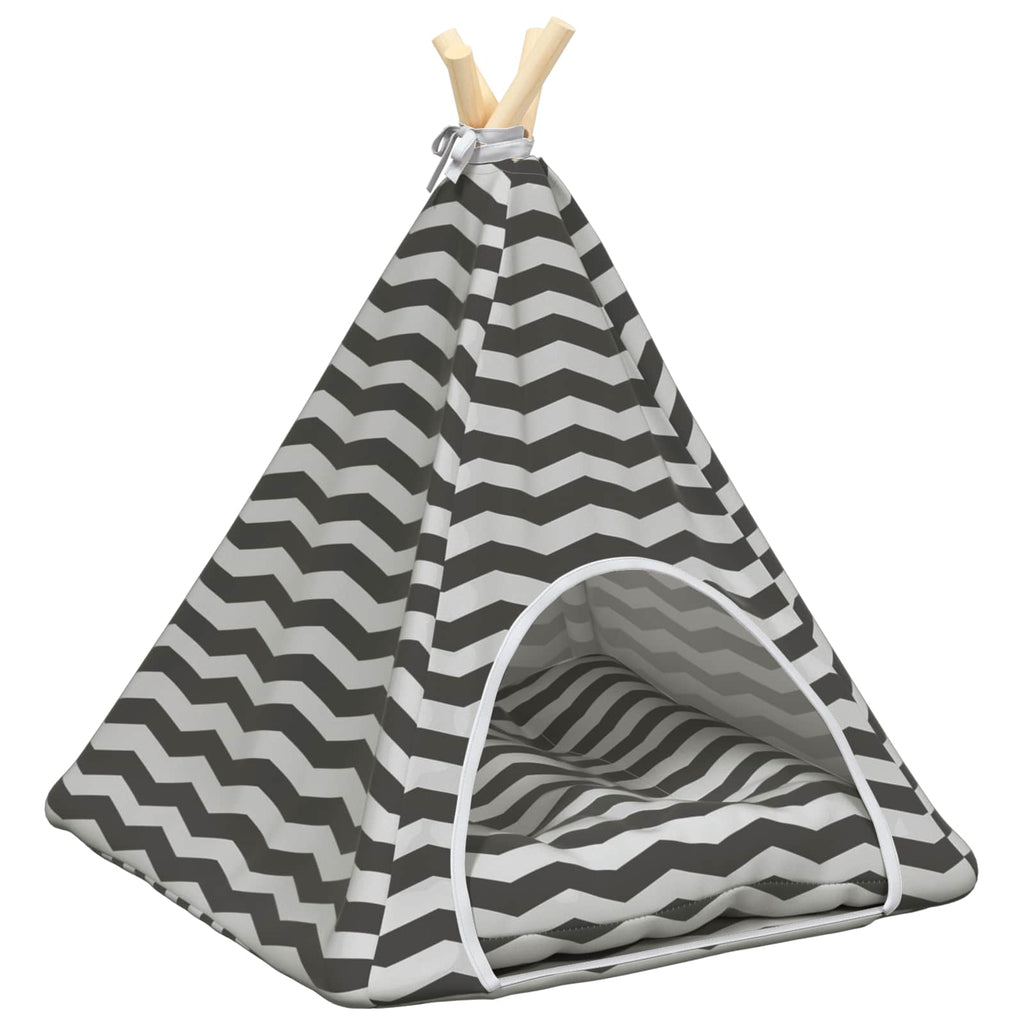 Tenda per animali con cuscino Bianco e Grigio 50 x 50 x 60 cm