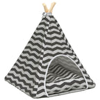 Tenda per animali con cuscino Bianco e Grigio 50 x 50 x 60 cm