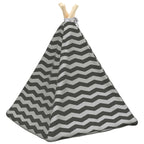 Tenda per animali con cuscino Bianco e Grigio 50 x 50 x 60 cm