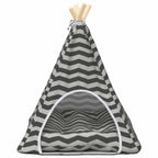 Tenda per animali con cuscino Bianco e Grigio 50 x 50 x 60 cm