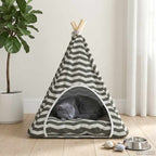 Tenda per animali con cuscino Bianco e Grigio 60 x 60 x 70 cm