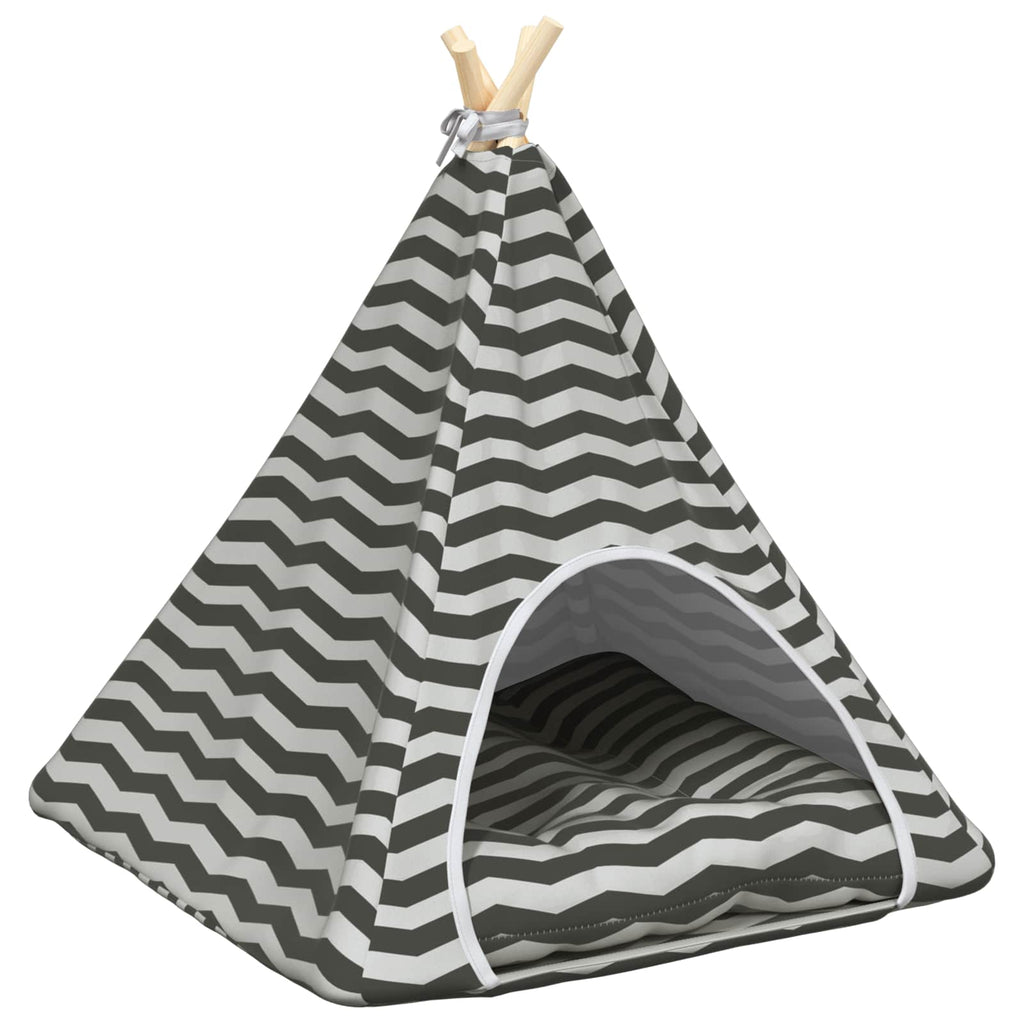 Tenda per animali con cuscino Bianco e Grigio 60 x 60 x 70 cm
