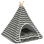 Tenda per animali con cuscino Bianco e Grigio 60 x 60 x 70 cm