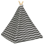 Tenda per animali con cuscino Bianco e Grigio 60 x 60 x 70 cm
