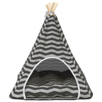 Tenda per animali con cuscino Bianco e Grigio 60 x 60 x 70 cm