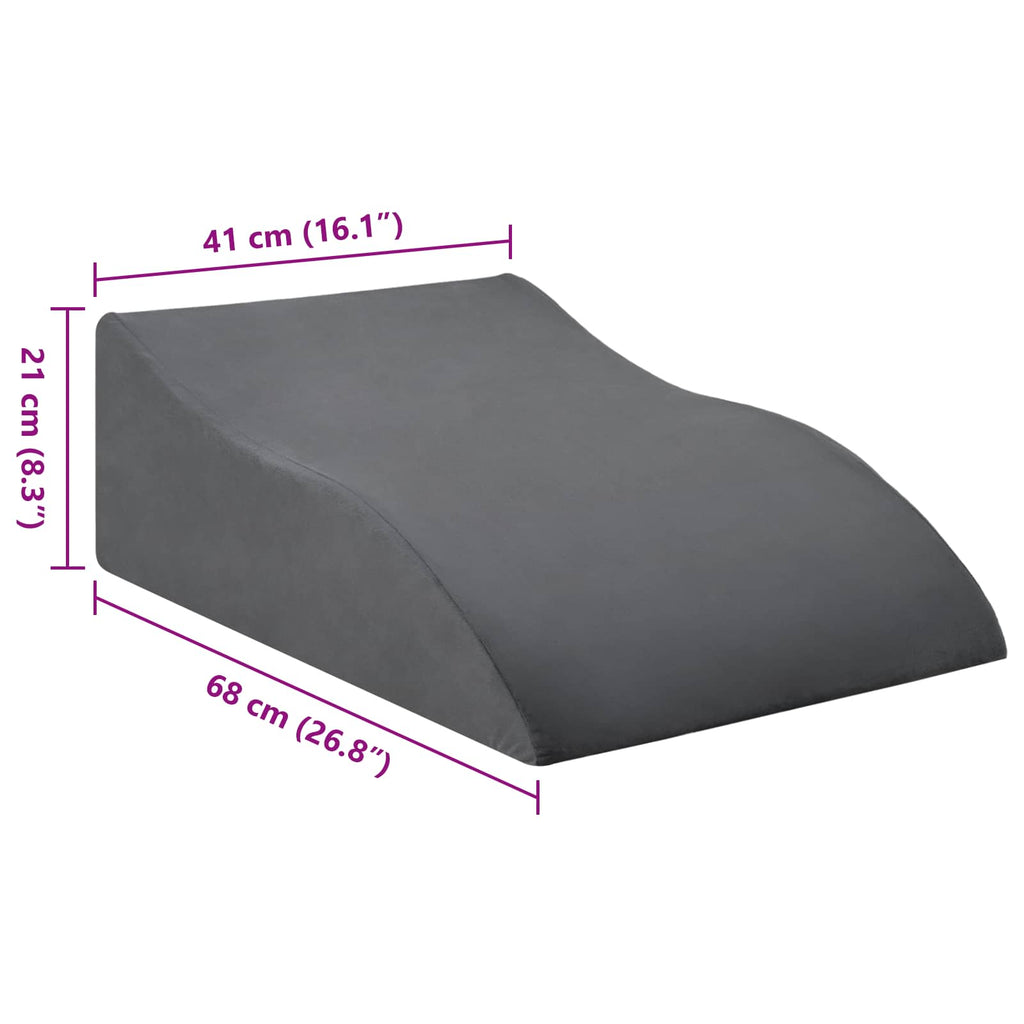 Cuscino per Gambe Grigio 68 x 41 x 21 cm Schiuma PU