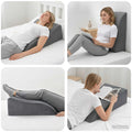 Cuscino per Gambe Grigio 68 x 40 x 18 cm Schiuma PU