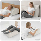 Cuscino per Gambe Bianco 63 x 52 x 19,5 cm Schiuma PU