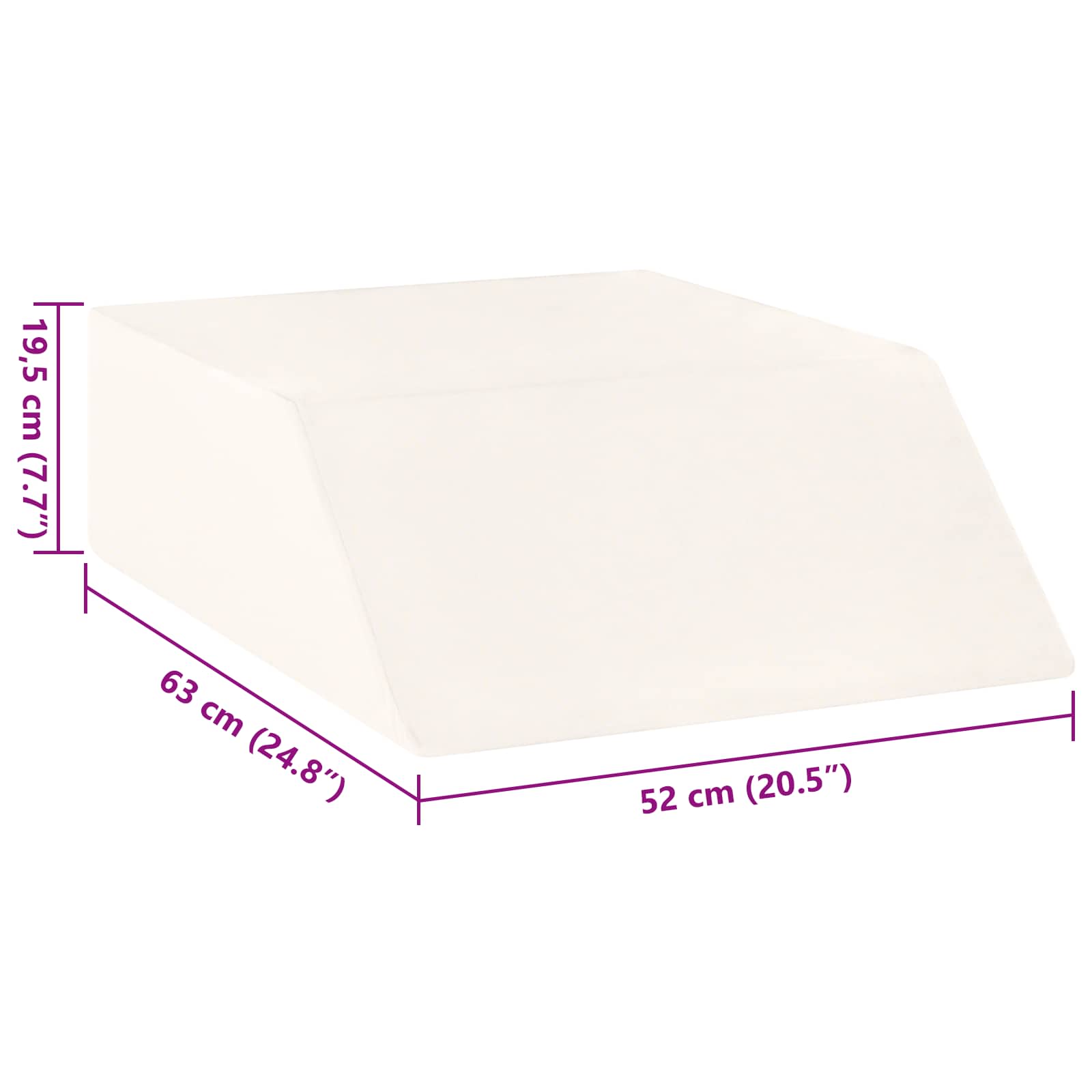 Cuscino per Gambe Bianco 63 x 52 x 19,5 cm Schiuma PU