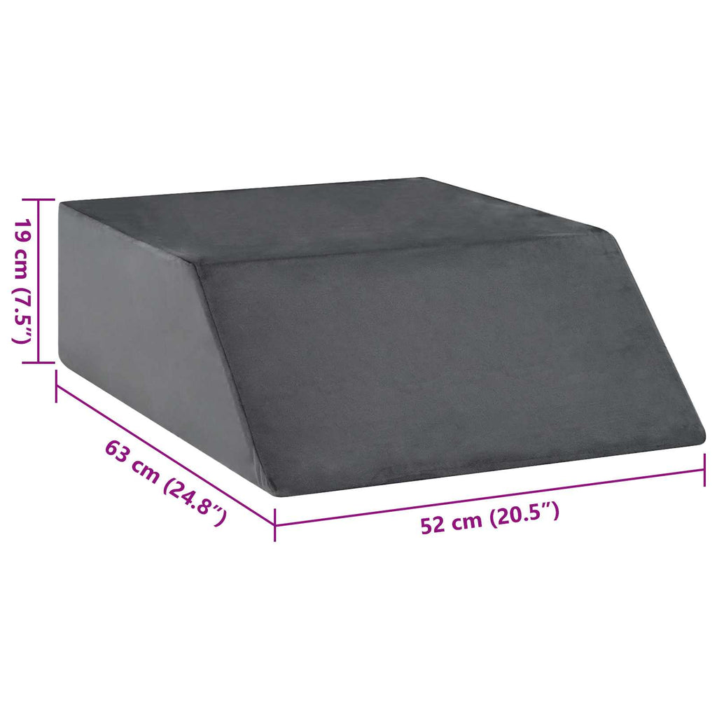 Cuscino per Gambe Tinta unita Grigio 63 x 52 x 19 cm Schiuma PU
