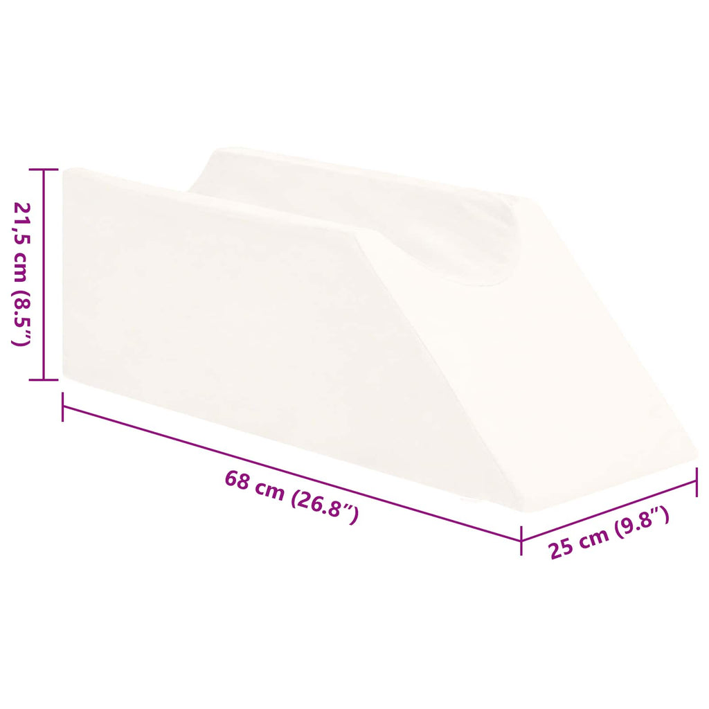Cuscino per Gambe Bianco 68 x 25 x 21,5 cm Schiuma PU