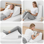 Cuscino per Gambe Bianco 60 x 50 x 30 cm Schiuma Memory