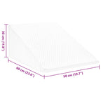 Cuscino per Gambe Bianco 60 x 50 x 30 cm Schiuma Memory