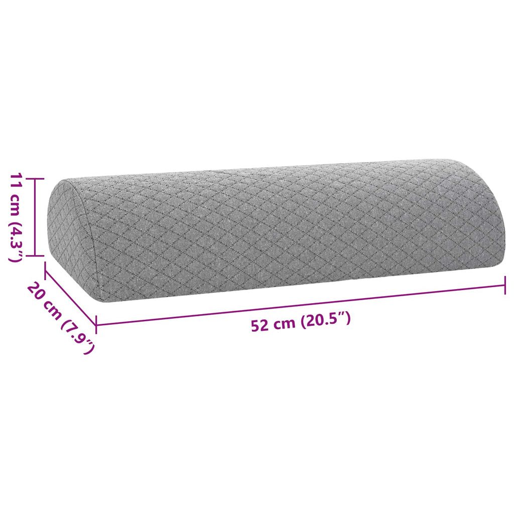 Cuscino per Gambe Grigio 52 x 20 x 11 cm Schiuma Memory