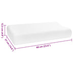 Cuscino da Letto Bianco 60 x 37 x 12,5 cm Schiuma Memory