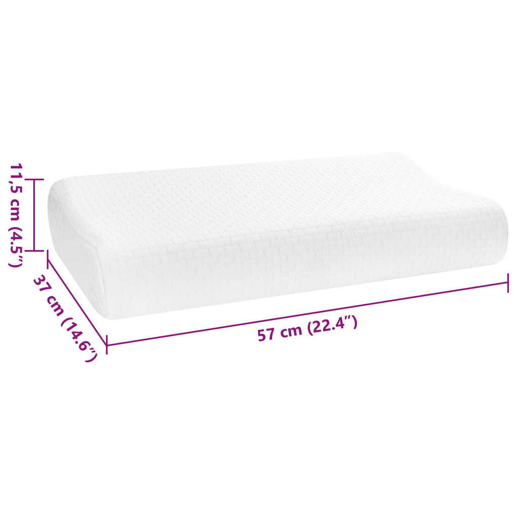 Cuscino da Letto Bianco 57 x 37 x 11,5 cm Schiuma Memory