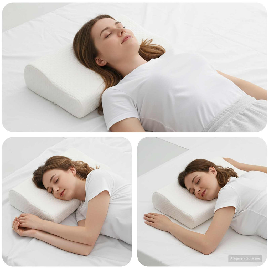 Cuscino da Letto Bianco 50 x 30 x 10,5 cm Schiuma Memory