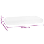 Cuscino da Letto Bianco 70 x 36 x 8,5 cm Schiuma Memory