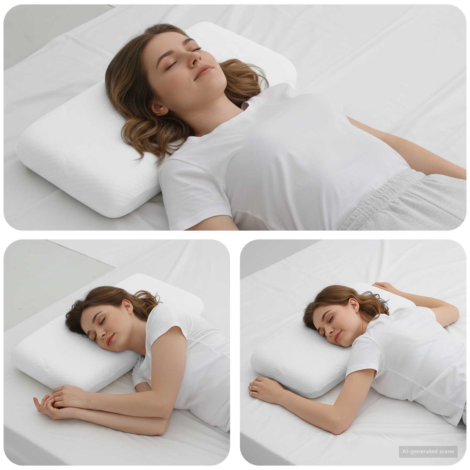 Cuscino da Letto Bianco 70 x 36 x 11,5 cm Schiuma Memory