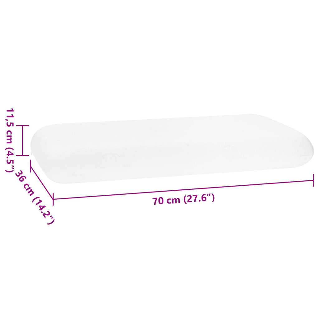 Cuscino da Letto Bianco 70 x 36 x 11,5 cm Schiuma Memory