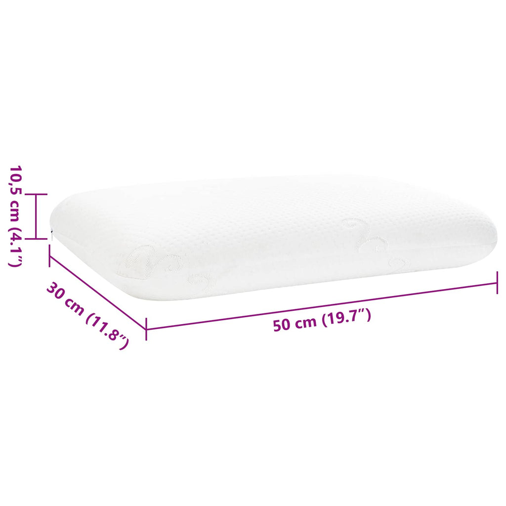 Cuscino da Letto Bianco 50 x 30 x 10,5 cm Schiuma Memory