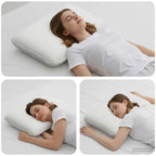 Cuscino da Letto Bianco 60 x 40 x 10 cm Schiuma Memory