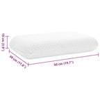 Cuscino da Letto Bianco 50 x 30 x 10 cm Schiuma Memory