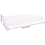 Cuscino da Letto Bianco 60 x 40 x 13 cm Schiuma Memory in Gel