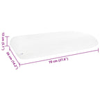 Cuscino da Letto Bianco 70 x 36 x 13 cm Schiuma Memory in Gel