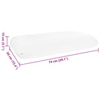 Cuscino da Letto Bianco 74 x 39 x 13 cm Schiuma Memory in Gel
