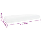 Cuscino da Letto Bianco 90 x 40 x 13 cm Schiuma Memory in Gel