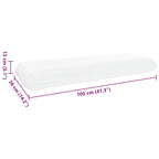 Cuscino da Letto Bianco 105 x 36 x 13 cm Schiuma Memory in Gel