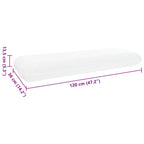 Cuscino da Letto Bianco 120 x 36 x 13 cm Schiuma Memory in Gel