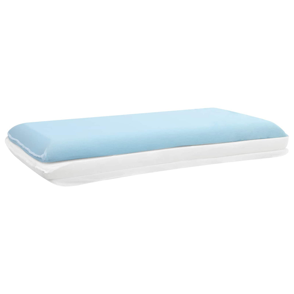 Cuscino da Letto Tinta unita Bianco 70 x 35 x 10 cm Schiuma Gel