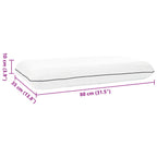 Cuscino da Letto Tinta unita Bianco 80 x 35 x 10 cm Schiuma Gel