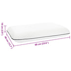 Cuscino da Letto Tinta unita Bianco 60 x 40 x 10 cm Schiuma Gel