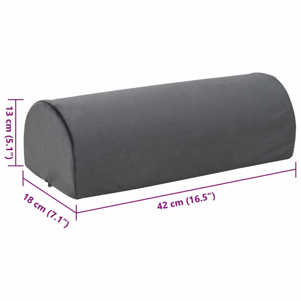 Cuscino per poggiapiedi Grigio 42 x 18 x 13 cm Schiuma PU
