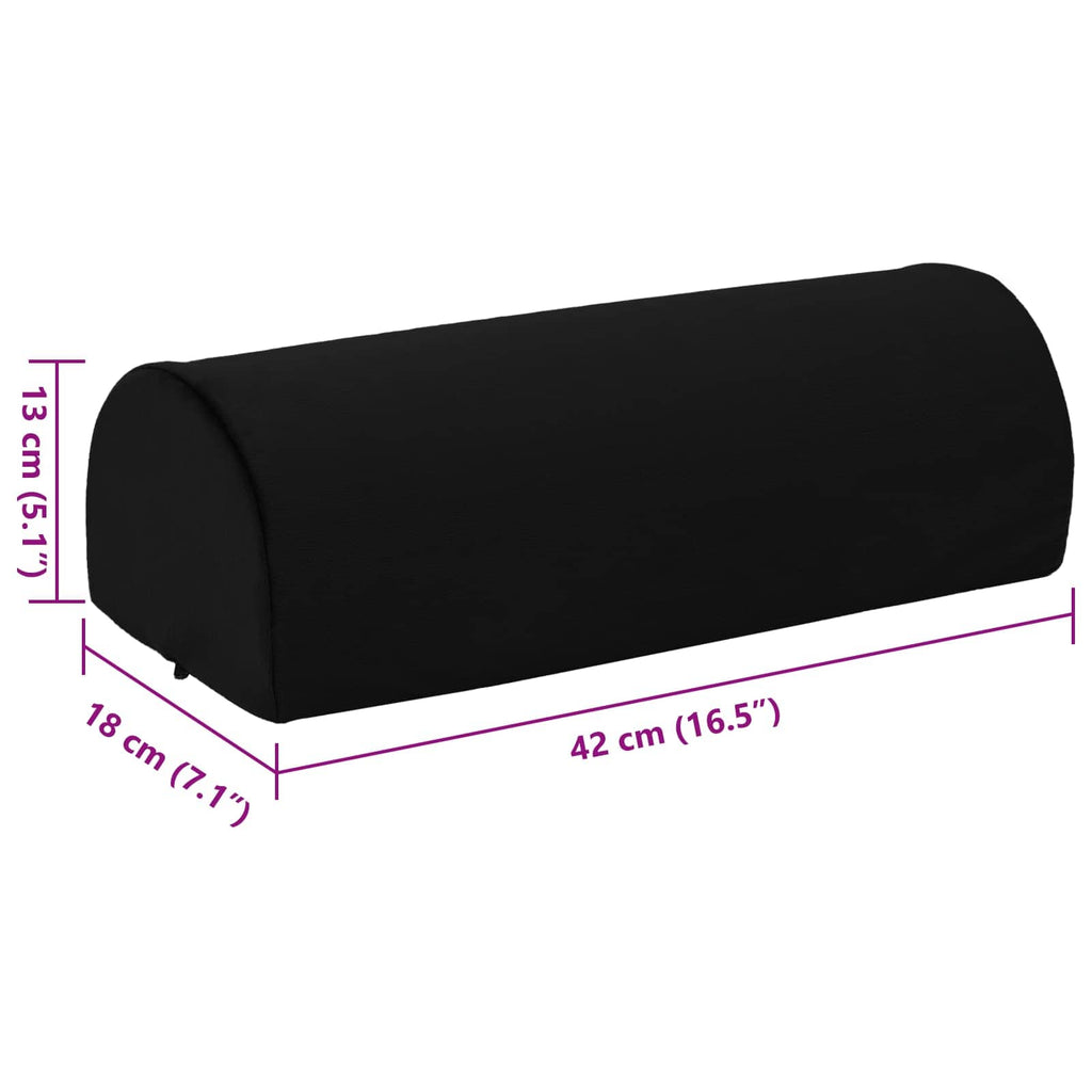 Cuscino per poggiapiedi Nero 42 x 18 x 13 cm Schiuma PU