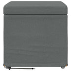Pouf Grigio scuro Tessuto e Legno Ingegnerizzato