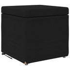 Pouf Nero 41 x 41 x 40 cm Tessuto e Legno Ingegnerizzato