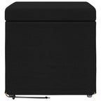 Pouf Nero 41 x 41 x 40 cm Tessuto e Legno Ingegnerizzato