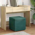 Pouf Verde Scuro 41 x 41 x 40 cm Tessuto e Legno Ingegnerizzato