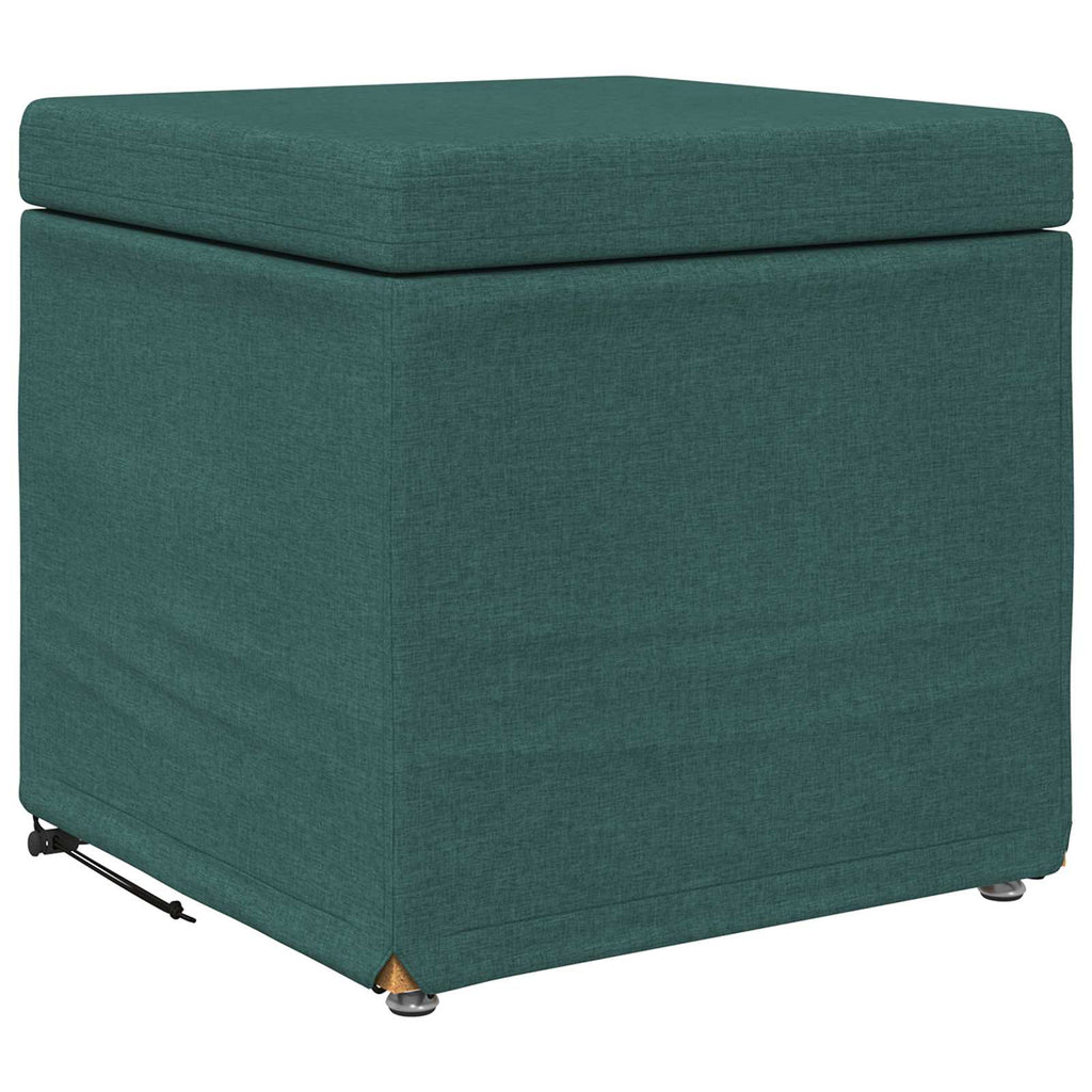 Pouf Verde Scuro 41 x 41 x 40 cm Tessuto e Legno Ingegnerizzato