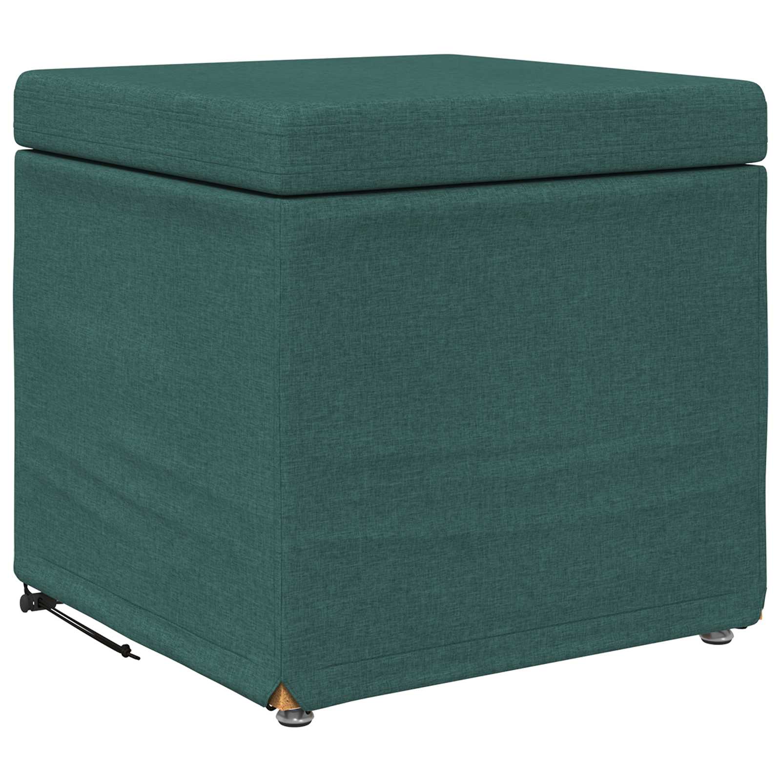 Pouf Verde Scuro 41 x 41 x 40 cm Tessuto e Legno Ingegnerizzato